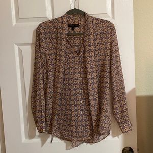 patterned long sleeve flannel like shirt
